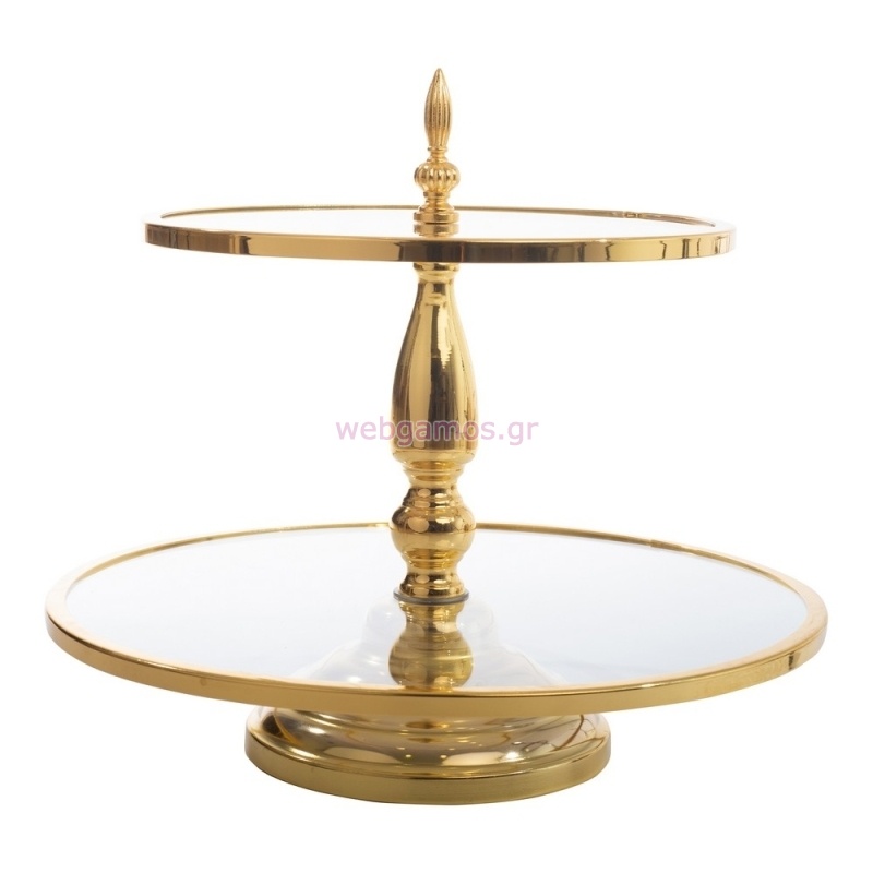 Γυάλι Πιατέλα Διώροφη Ε54 40*35εκ.