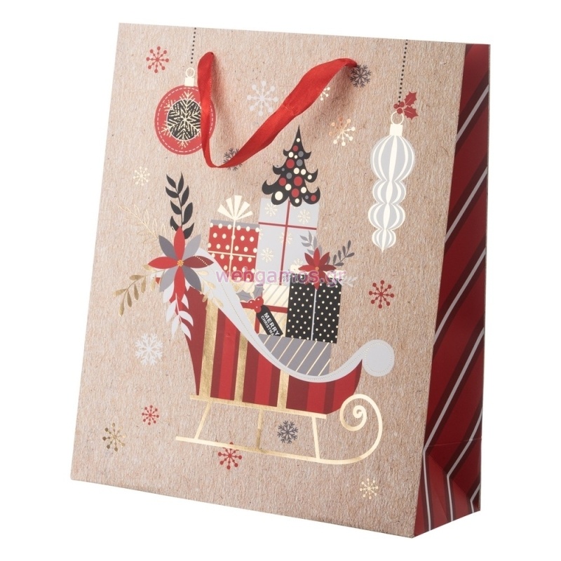Τσάντα Χάρτινη Χριστούγεννα ΡΤ257 30x25x10
