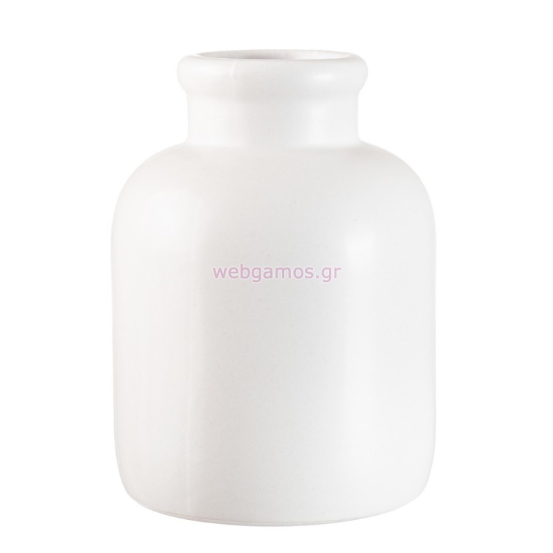 Κεραμικό Βάζο Μικρό Λευκό ΡΤ219 6.5*9εκ