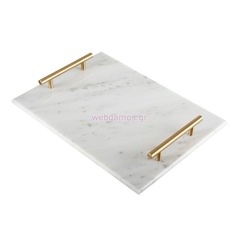 Δίσκος μαρμάρινος με χρυσά χερούλια ML504