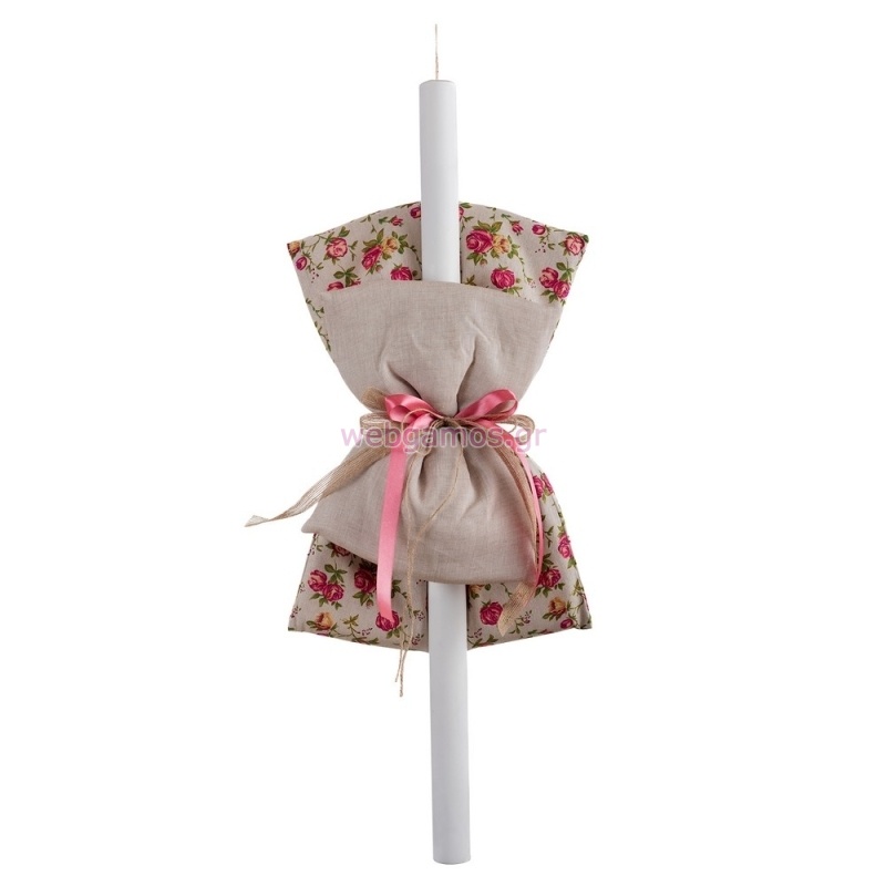 Λαμπάδα Βάπτισης Λουλούδια ΝΒ608