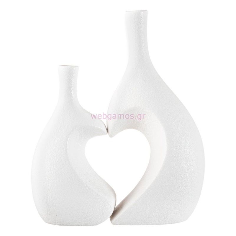Κεραμικό Βάζο Διπλό Καρδιά ΡΤ224