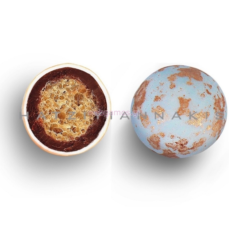 Κουφέτο Crispy Twist γεύση τύπου bueno 700g, φυσικό σιέλ ματ-πιτσιλωτό χάλκινο μεταλλιζέ