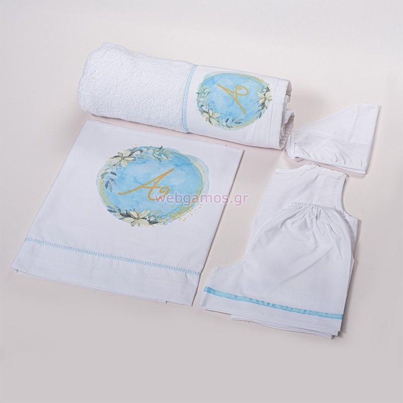 Λαδόπανο Μονόγραμμα Αγόρι Σιελ ΑΓΟΡΙ Λ262