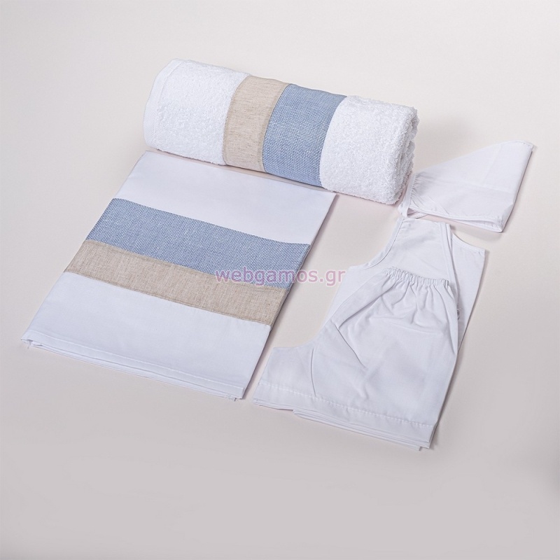 Λαδόπανο Σιελ Λινό & Μπεζ Αγόρι Λ253