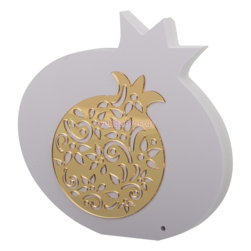 Λευκό Ρόδι & Χρυσό Πλέξιγκλας Ρόδι Ε83