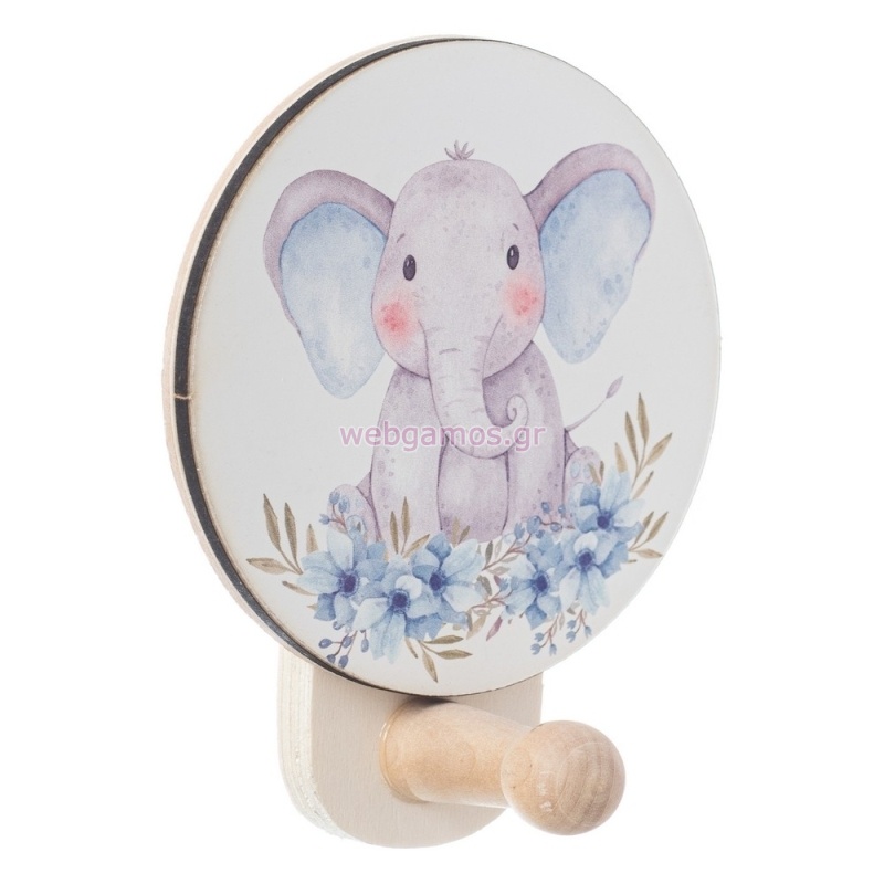 Ξύλινη Κρεμάστρα Ελεφαντάκι ΝΒ503