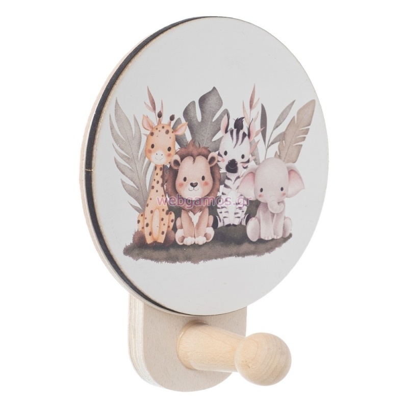 Ξύλινη Κρεμάστρα Ζώα Ζούγλας ΝΒ511