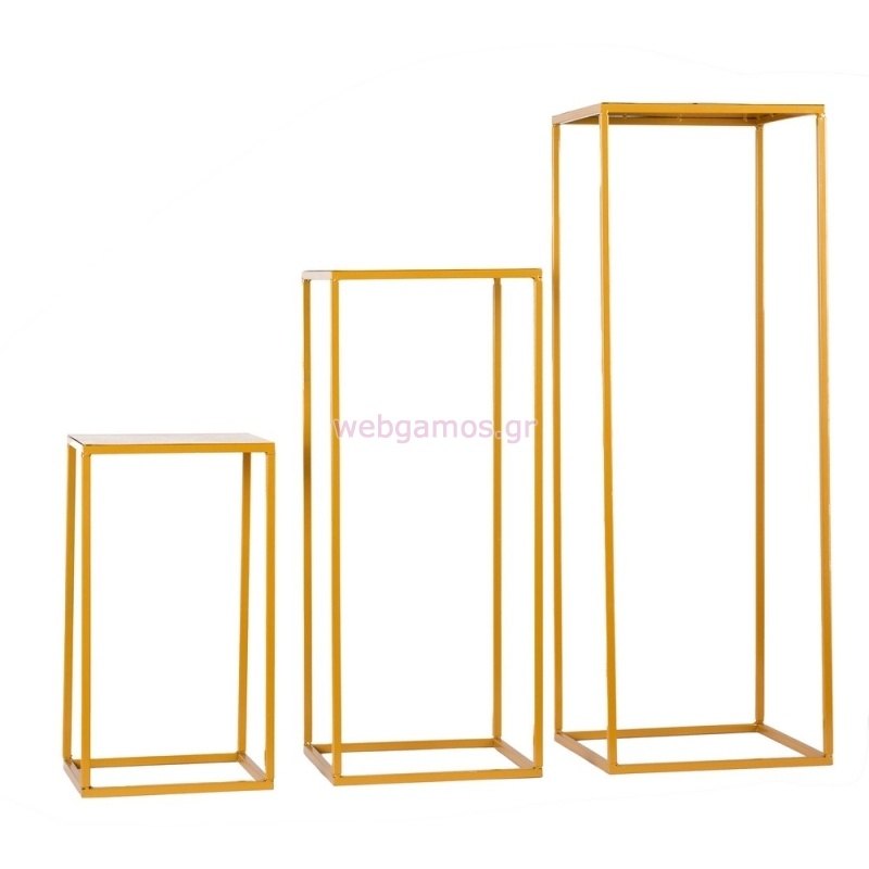 Σετ Μεταλλικές Βάσεις Διακόσμησης - Χρυσό Χρώμα Ε92