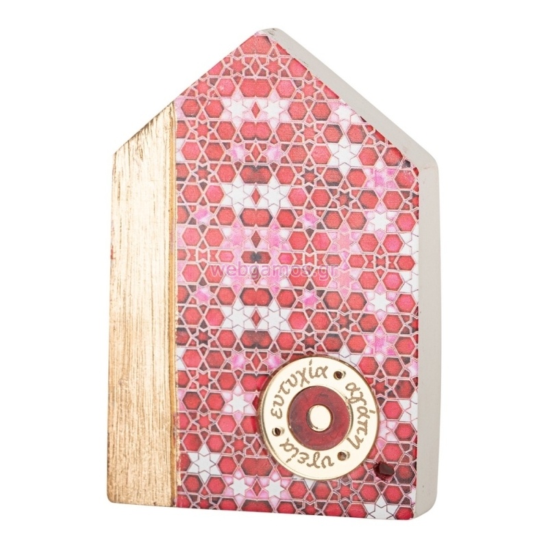 ΔΙΑΚΟΣΜΗΤΙΚΟ ΚΕΡΑΜΙΚΟ ΚΟΚΚΙΝΟ ΣΠΙΤΑΚΙ ΜΕ ΠΛΕΞΙ Κ958 11.8εκ