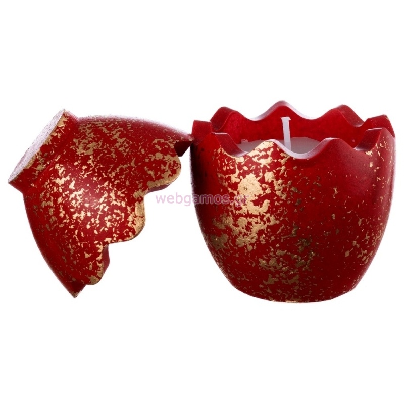 Κεραμική Θήκη Αυγό με Κερί Κ950 6.5*9