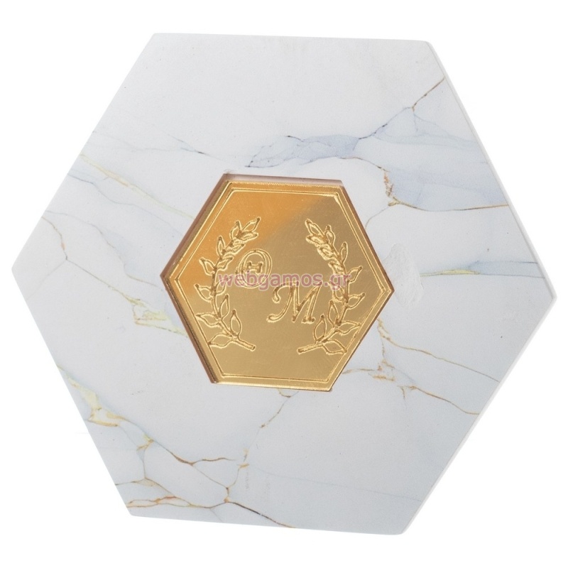 Κεραμικό Σουβέρ Αρχικά Στεφάνι Κ914 10εκ