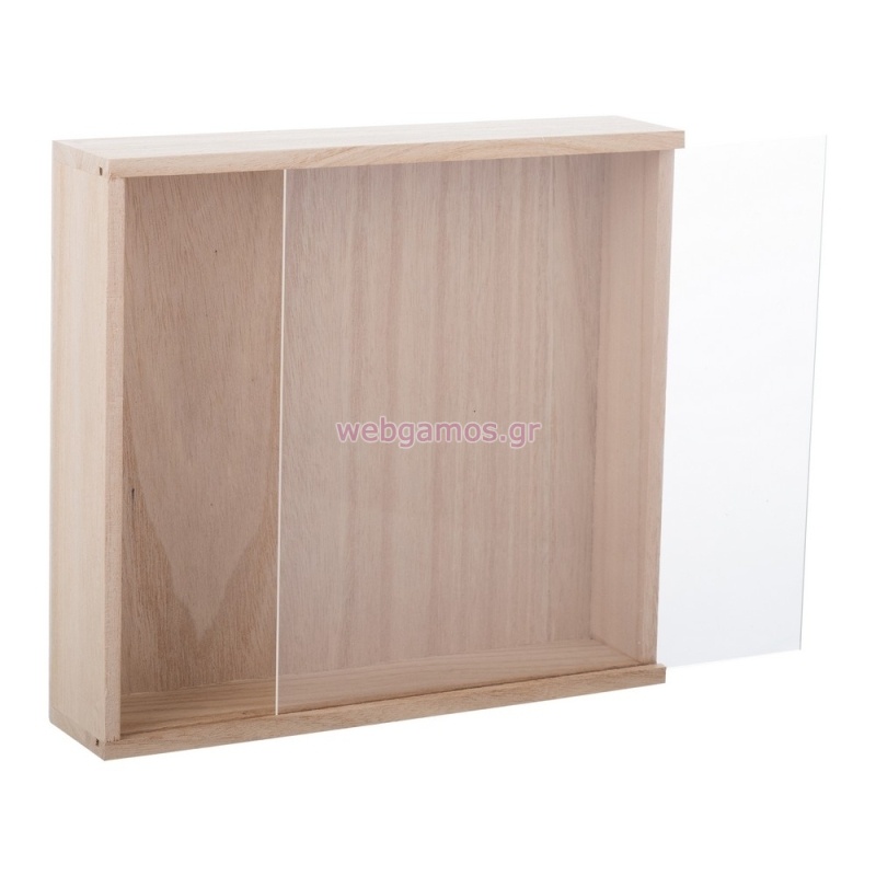 Ξύλινο Κουτί Δώρου Ε55 21.5*23.5*5εκ