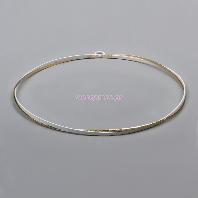 Στέφανα Επάργυρα 4812 με Λευκό Σμάλτο