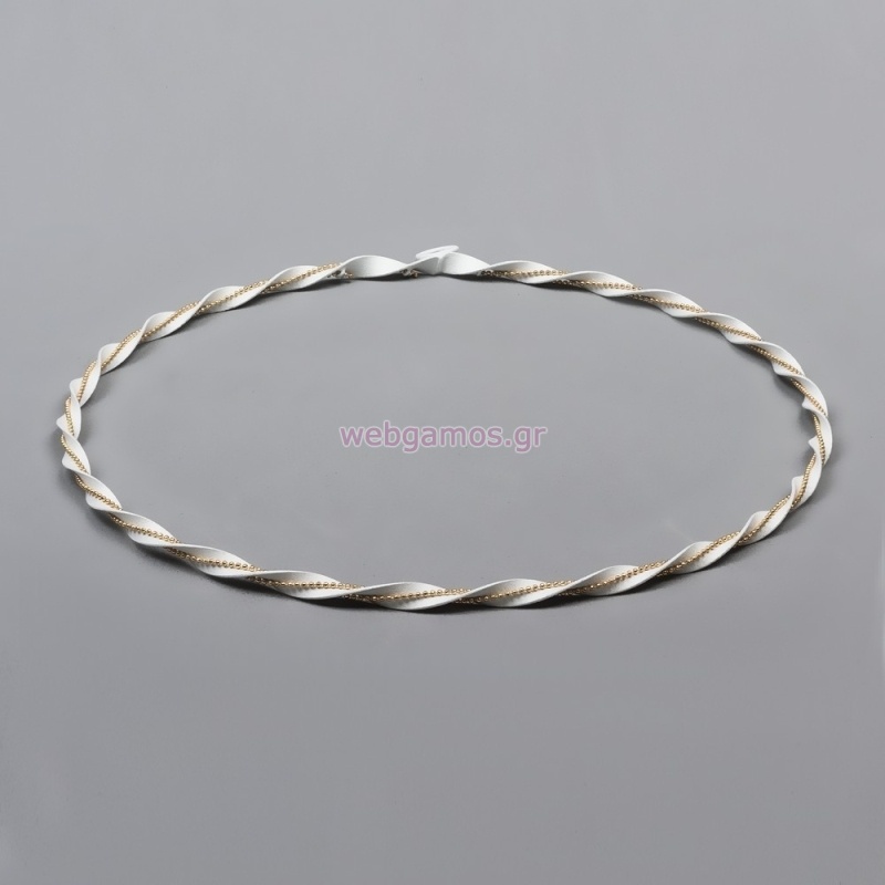 Στέφανα Επάργυρα 4819 με Λευκό Σμάλτο