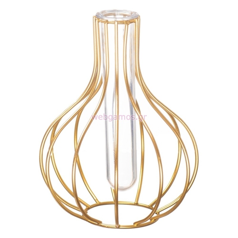 Μεταλλικό Βάζο μικρό με Σωλήνα ΡΤ226 15.5*11.5