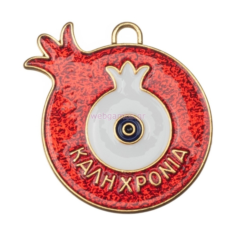 Μεταλλικό Ρόδι Λευκό Χρυσό με Σμάλτο Ε95