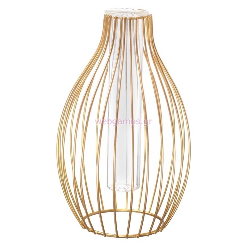 Μεταλλικό Βάζο με Σωλήνα ΡΤ225 14*24εκ