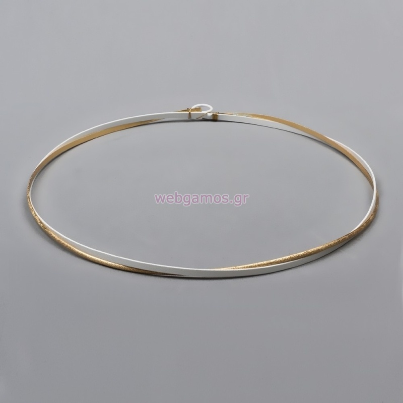 Στέφανα Επάργυρα 4810 με Λευκό Σμάλτο