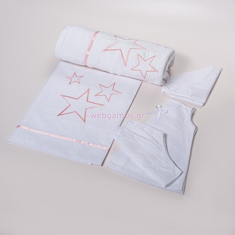 Λαδόπανο Αστέρια Ροζ Κορίτσι Λ187