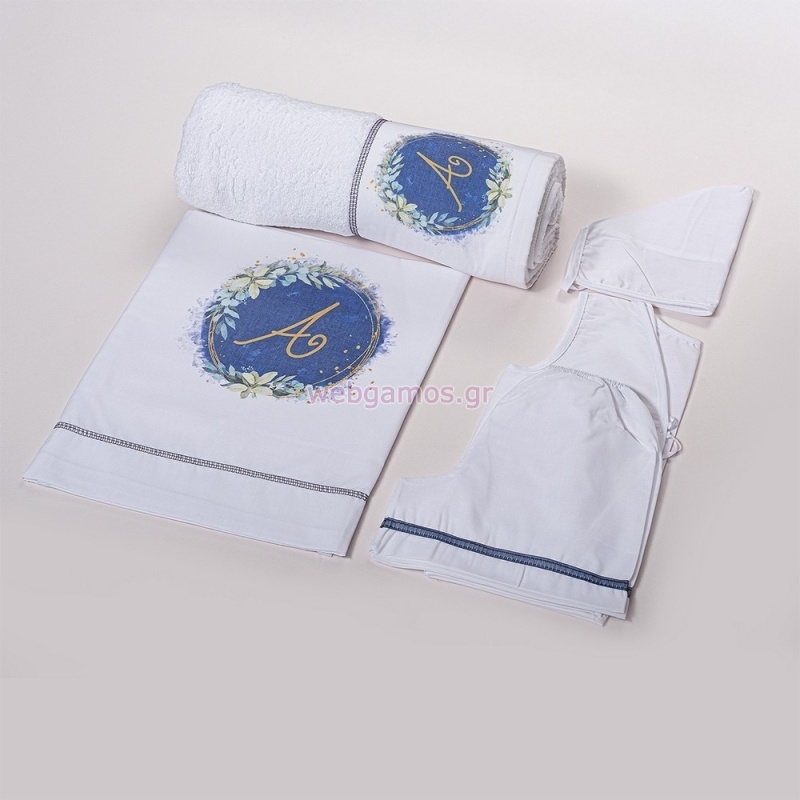 Λαδόπανο Μονόγραμμα Μπλε Αγόρι Λ270