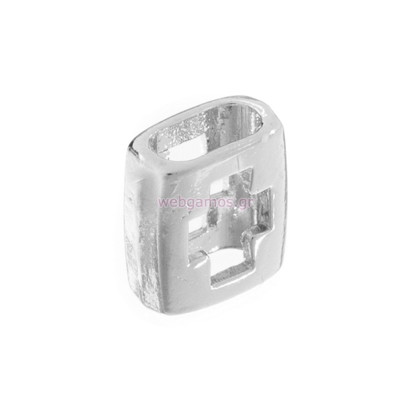 Μεταλλικός Σταυρός Τετράγωνος Ασημί Ε47 8*9χιλ