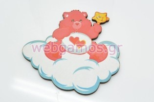 Ξύλινο Διακοσμητικό αρκουδάκι (cart0063)