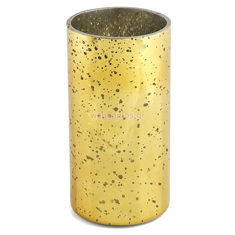 ΓΥΑΛΙΝΟ ΔΙΑΚΟΣΜΗΤΙΚΟ ΒΑΖΟ ΧΡΥΣΟ YS7079Μ