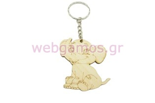 Ξύλινο Μπρελόκ ελεφαντάκι (600179)