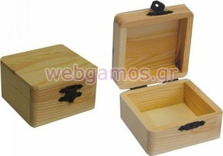 Κουτί Ξύλινο Τετράγωνο 8x8x5εκ (601226)