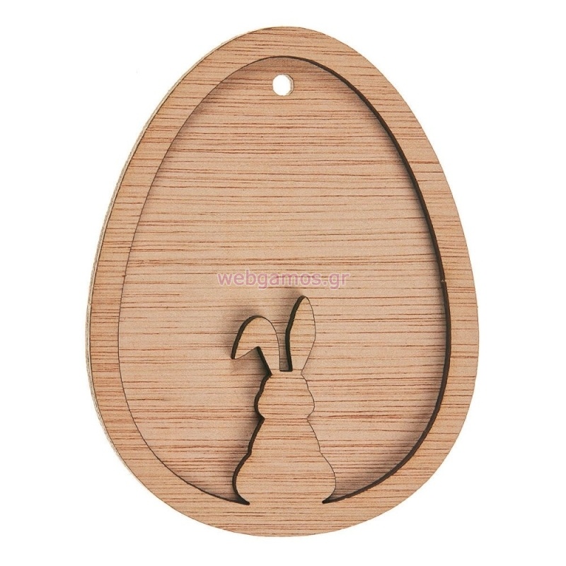 ΞΥΛΙΝΟ ΑΥΓΟ ΜΕ ΛΑΓΟ ΝΒ363 6*8εκ