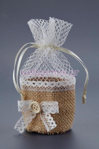 Μπομπονιέρα Βάπτιισης πουγκί (14003)