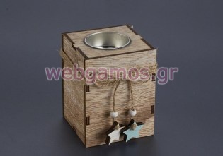 Μπομπονιέρα ξύλινη θήκη ρεσώ (ZL17X-179S)