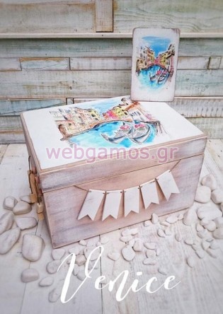 Ξύλινο Κουτί βάπτισης Βενετία (611775)
