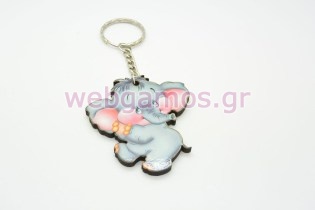 Ξύλινο Μπρελόκ ελεφαντάκι (201634)