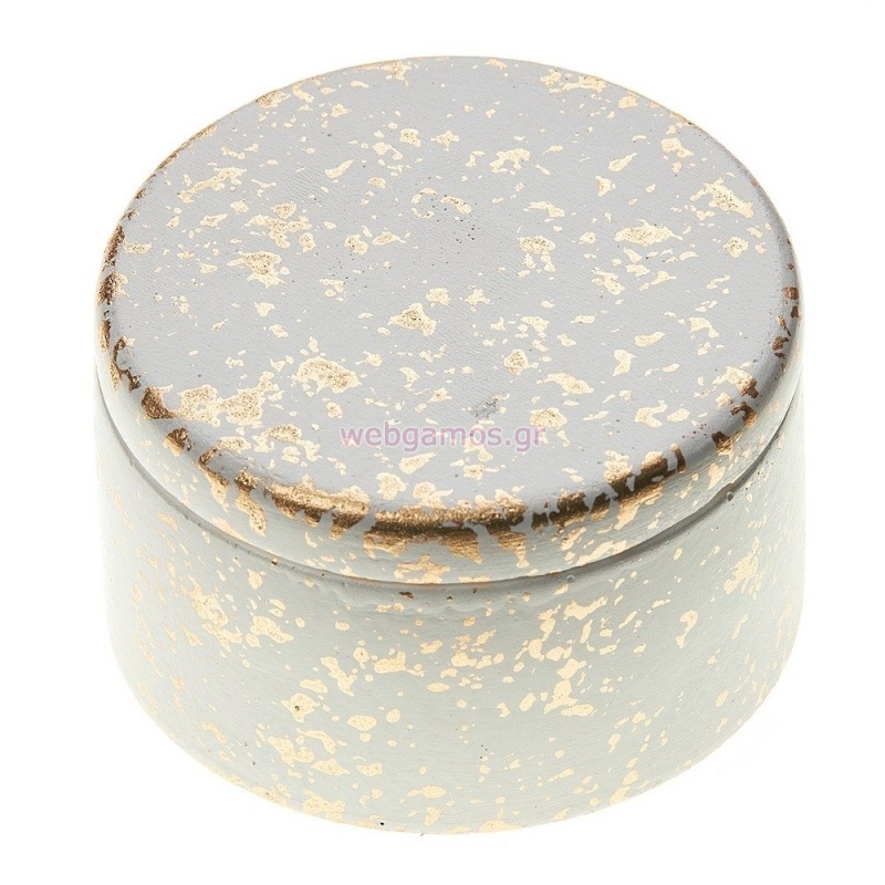 ΣΤΡΟΓΓΥΛΗ ΜΠΙΖΟΥΤΙΕΡΑ ΛΕΥΚΟ/ΧΡΥΣΟ Κ806