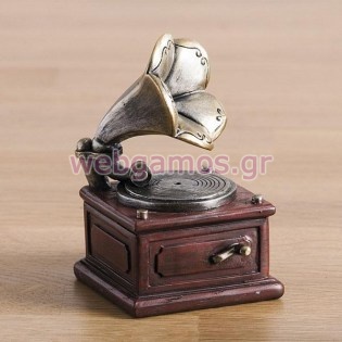  Μπομπονιέρα Κουμπαράς γραμμόφωνο (A0012)