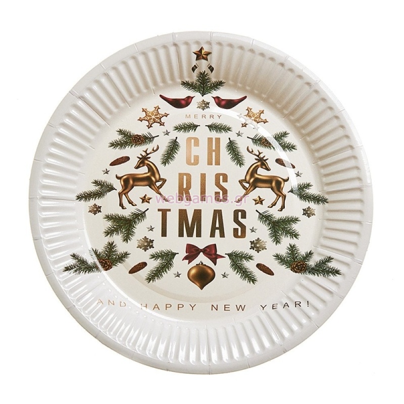 Πιάτο Christmas 18εκ ΡΤ069-1 Σετ 10τμχ