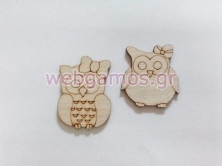 Ξύλινο Διακοσμητικό Κουκουβάγια (500431)