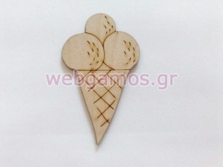 Ξύλινο Διακοσμητικό Παγωτό (500447)