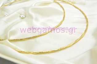 Στέφανα Γάμου επίχρυσα (4632)