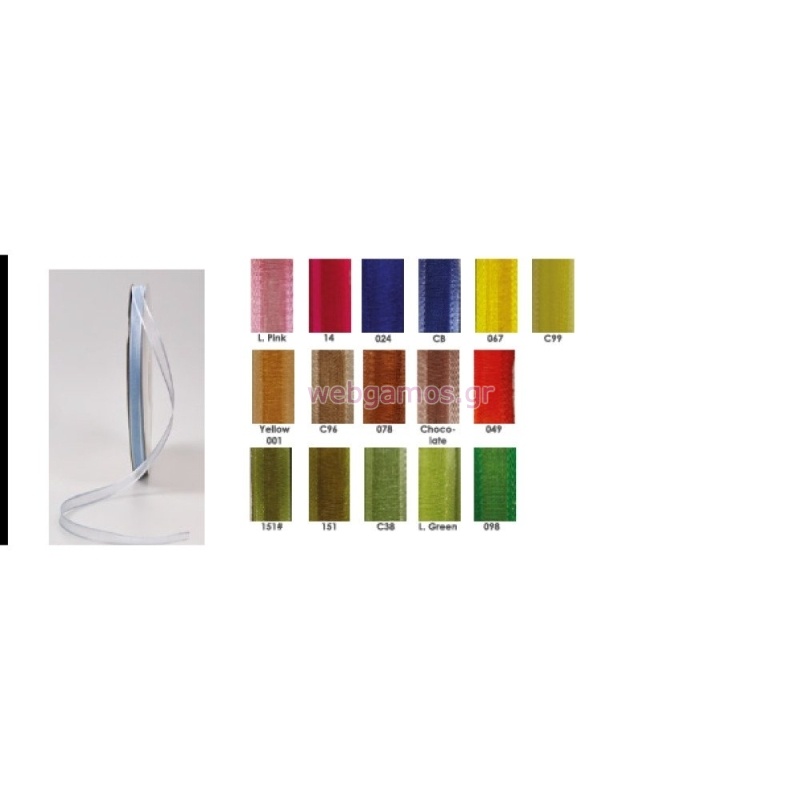 ΚΟΡΔΕΛΑ ΣΑΤΕΝ ΡΕΛΙ 10mm ΧΡΩΜΑΤΑ