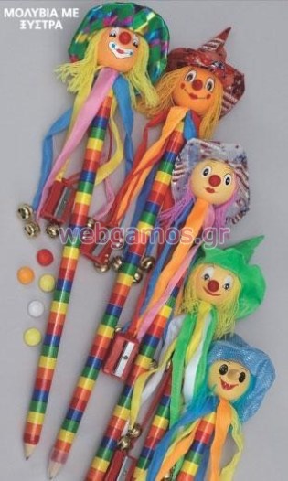 Μπομπονιέρα Μολύβι με κλόουν (Μ4778)