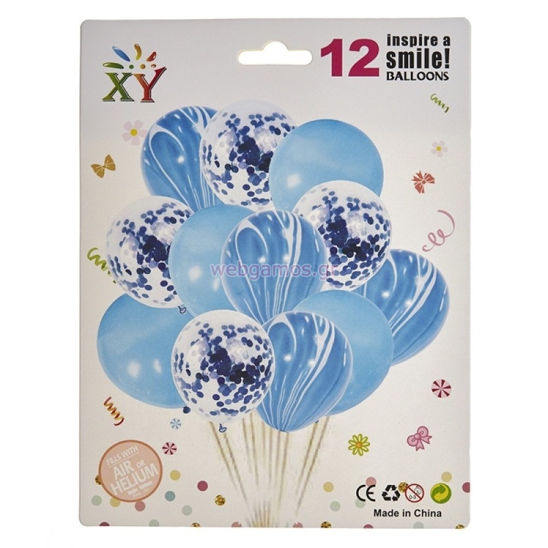 ΜΠΑΛΟΝΙΑ ΣΕΤ ΣΙΕΛ 12τμχ ΡΤ043-1 30εκ