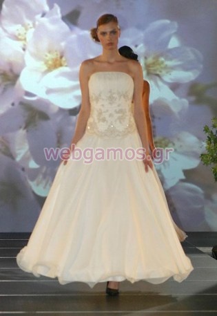 Νυφικό Σιφόν με δαντέλα σε χρυσή απόχρωση (0150)