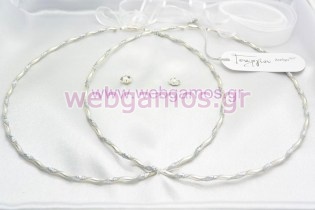 Στέφανα Γάμου ασημένια (534)