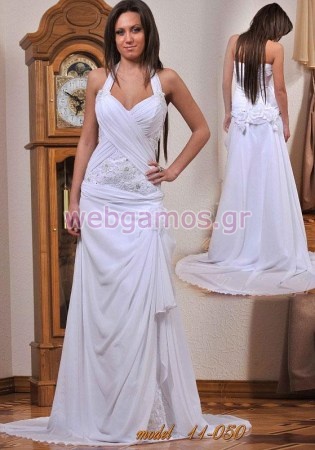 Νυφικό Σιφόν και δαντέλα (0160)