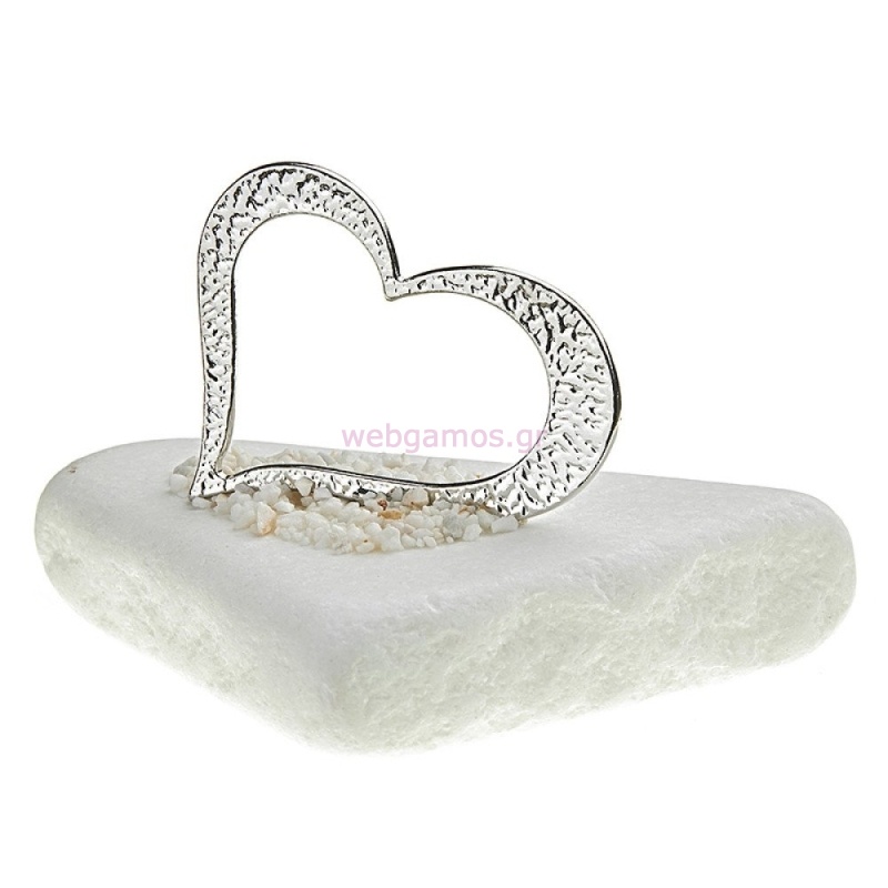 Μάρμαρο με Καρδιά Ασημί NU1794