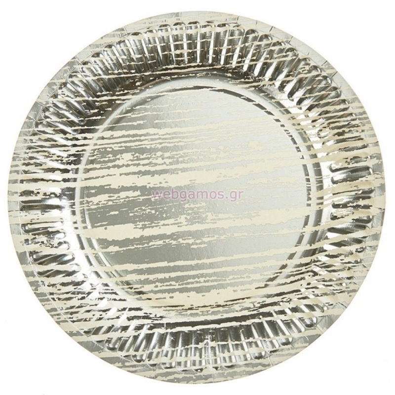 Πιάτο Ασημί 23εκ ΡΤ015-3 Σετ 10τμχ