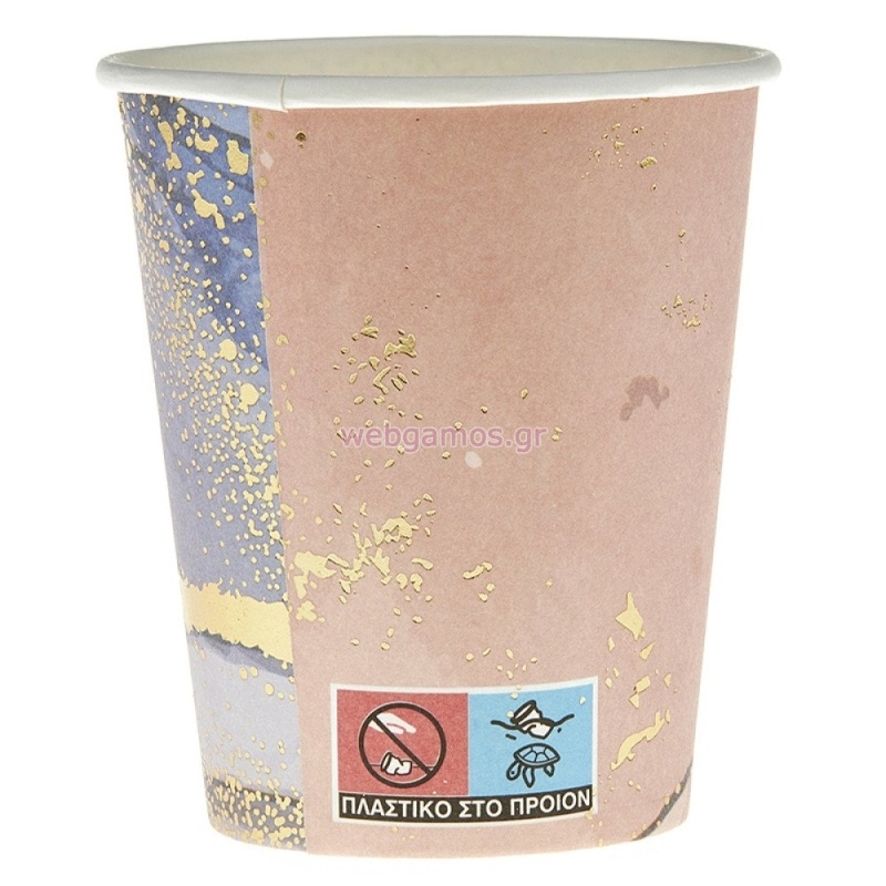 Ποτήρι Ροζ Χρυσό ΡΤ072-3 Σετ 10τμχ